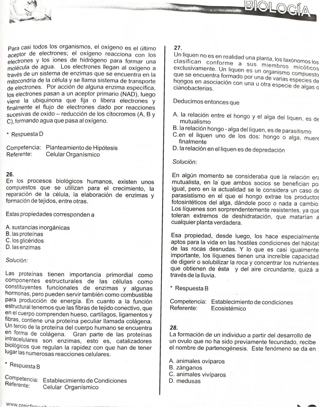 BIOLOGÍA
Las competencias en Ciencias Naturales son indispensables en la formación integral de un
estudiante que egresa de la educación med