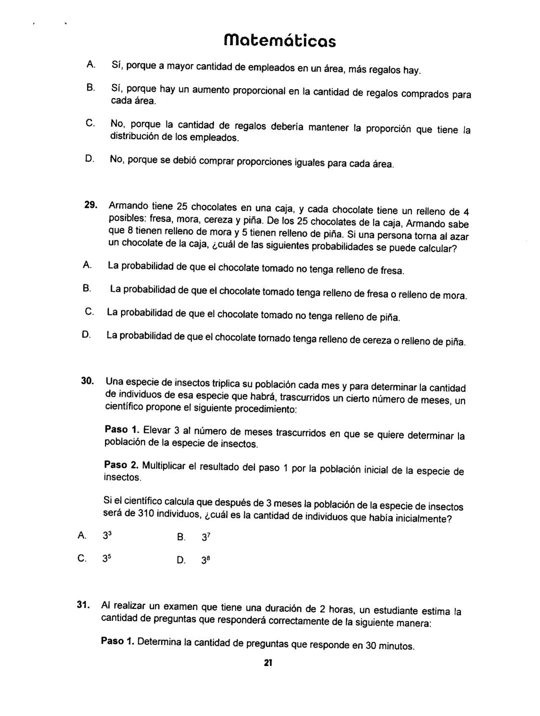 Matemáticas
# PRUEBA SABER
## 11
Matemáticas
1 1.
Matemáticas
Una empresa dedicada a la fabricación y comercialización de calzado necesit