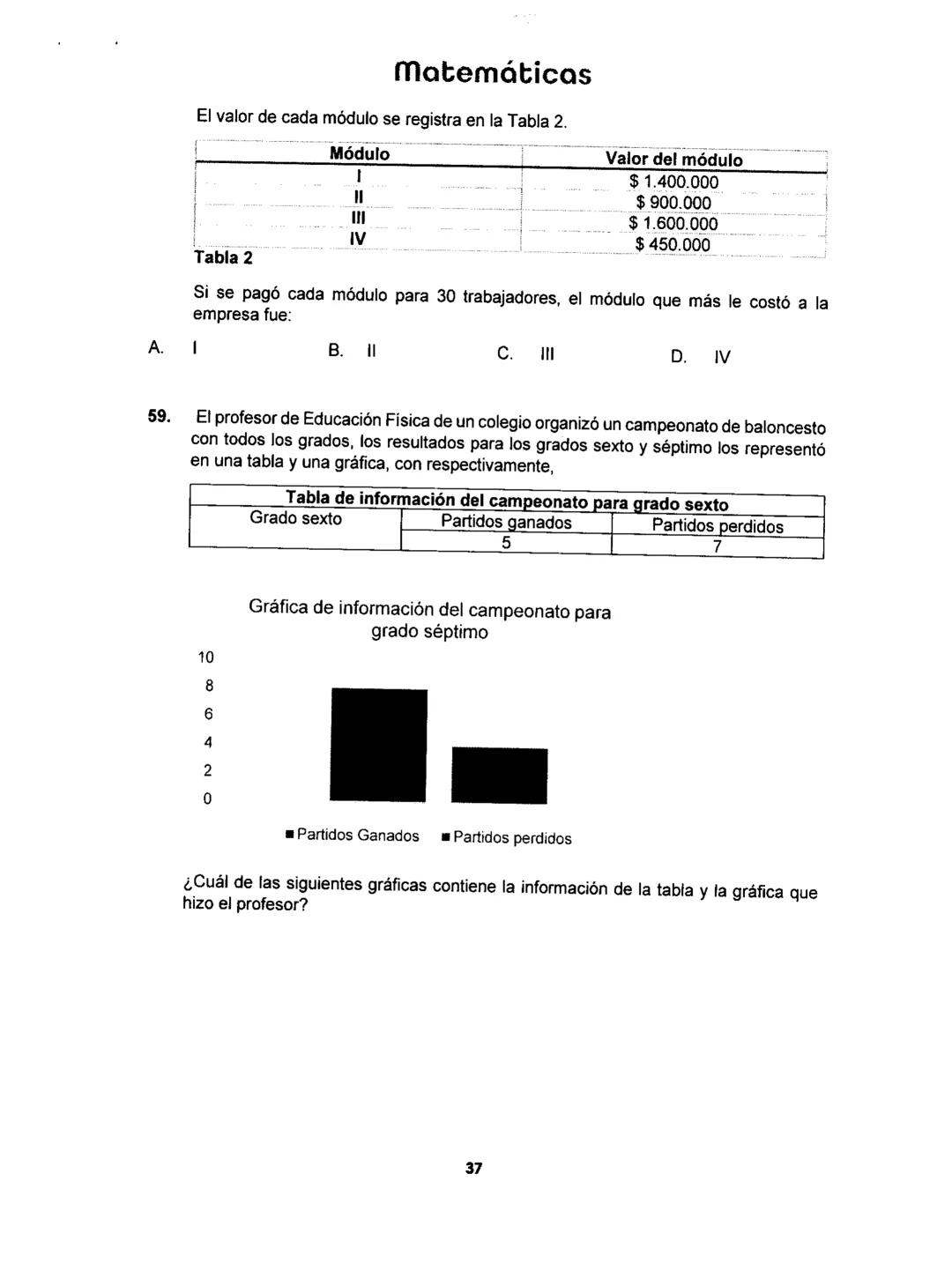 Matemáticas
# PRUEBA SABER
## 11
Matemáticas
1 1.
Matemáticas
Una empresa dedicada a la fabricación y comercialización de calzado necesit