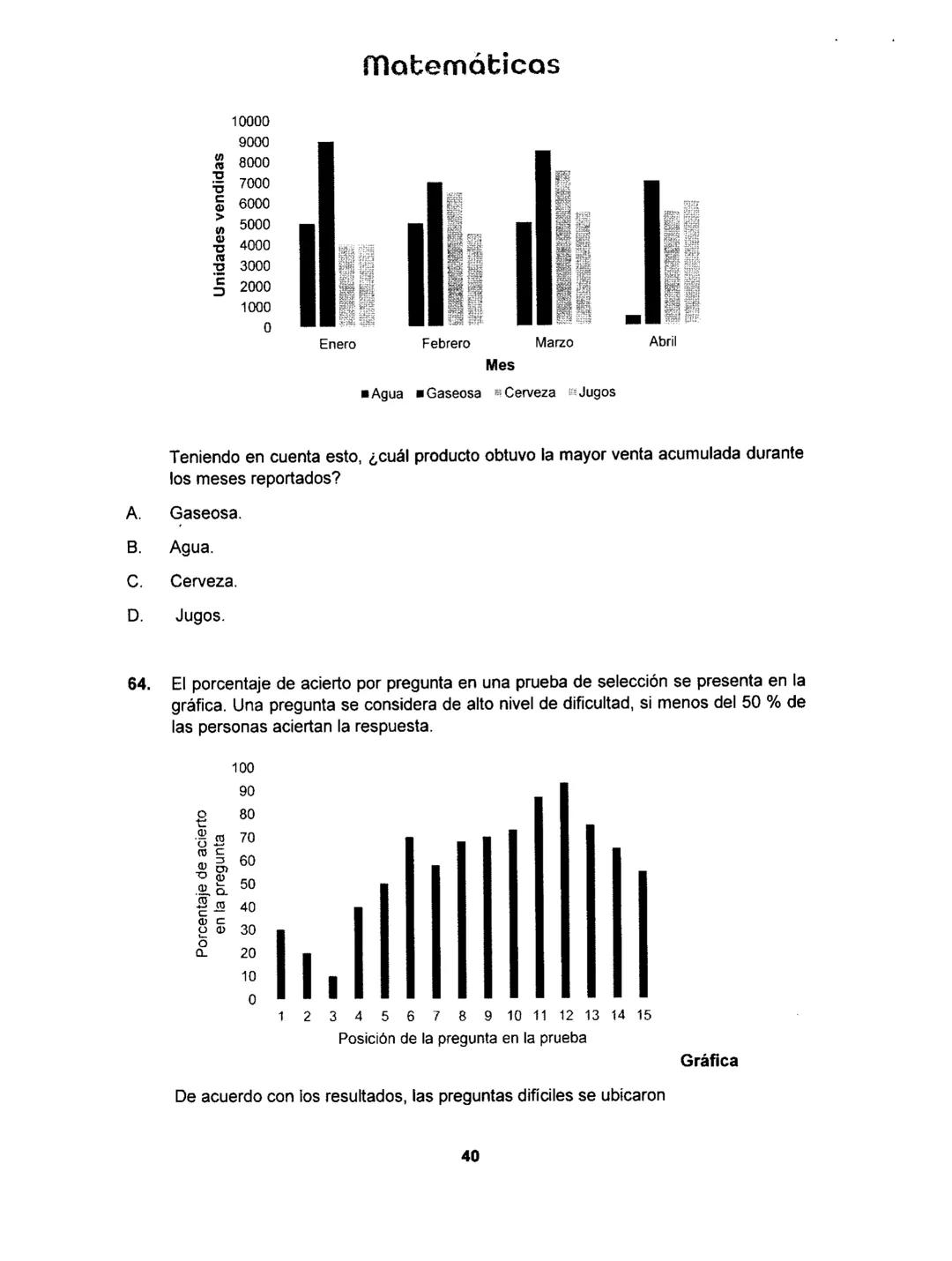 Matemáticas
# PRUEBA SABER
## 11
Matemáticas
1 1.
Matemáticas
Una empresa dedicada a la fabricación y comercialización de calzado necesit