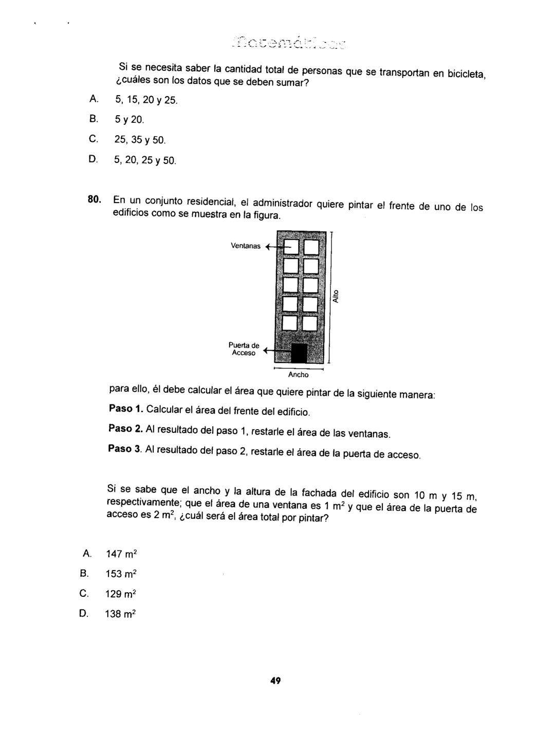 Matemáticas
# PRUEBA SABER
## 11
Matemáticas
1 1.
Matemáticas
Una empresa dedicada a la fabricación y comercialización de calzado necesit