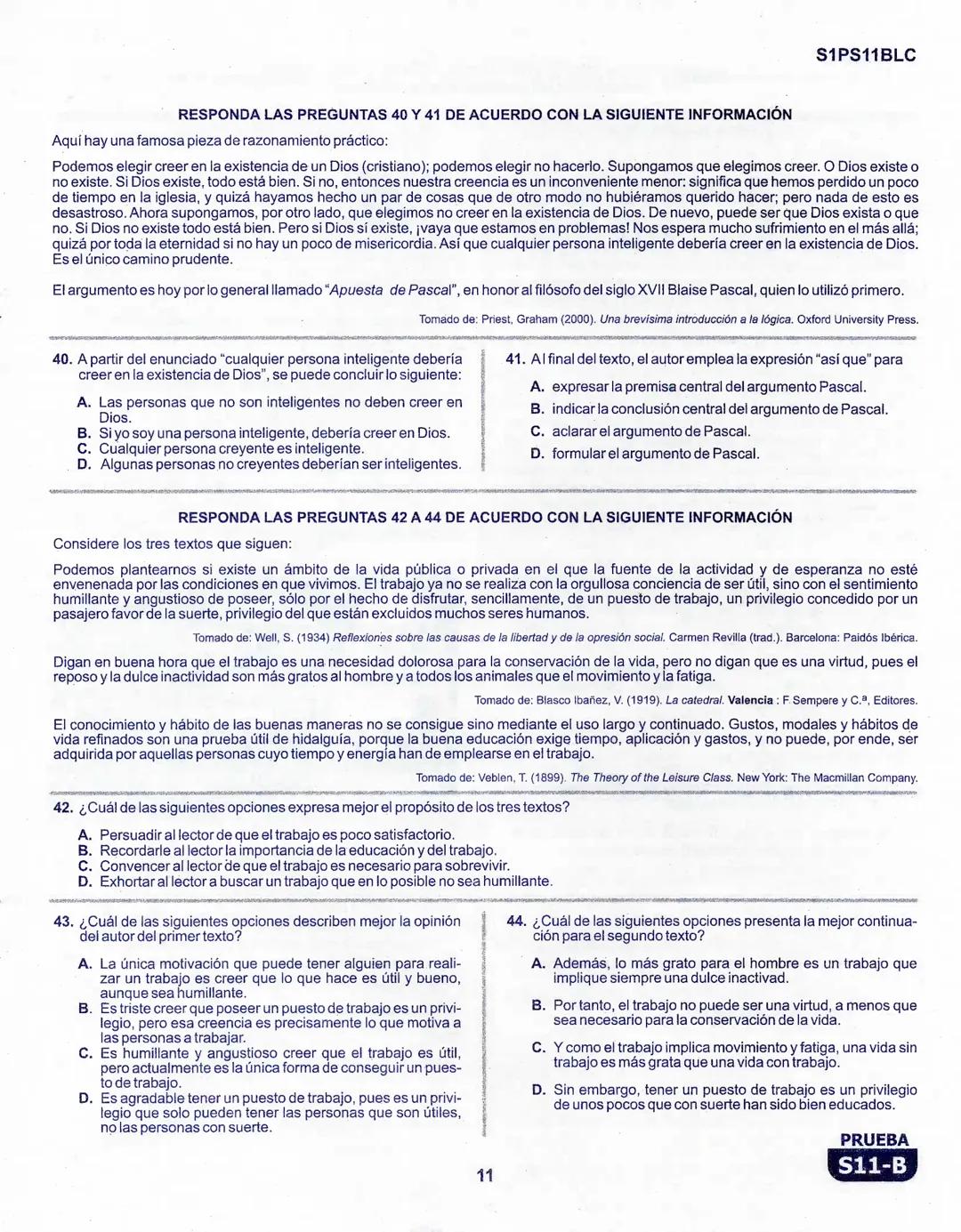 1
La
Evaluación
PRUEBA
S11-B
Evaluación por Desempeño en Competencias
Primera sesión
En el siguiente cuadro se muestran las pruebas que conf