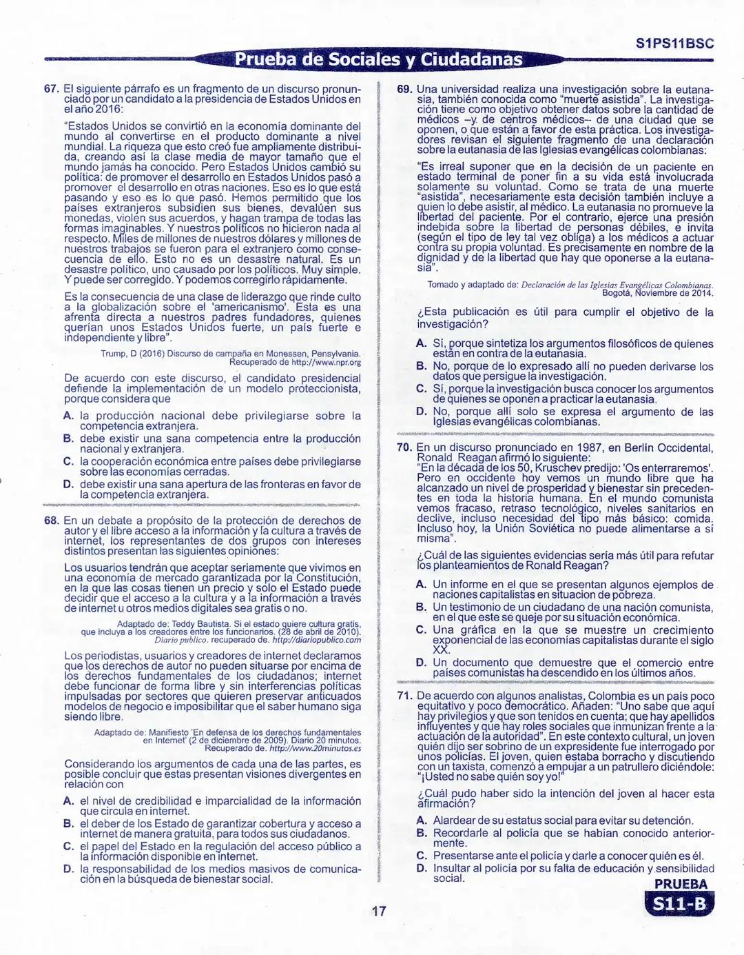 1
La
Evaluación
PRUEBA
S11-B
Evaluación por Desempeño en Competencias
Primera sesión
En el siguiente cuadro se muestran las pruebas que conf