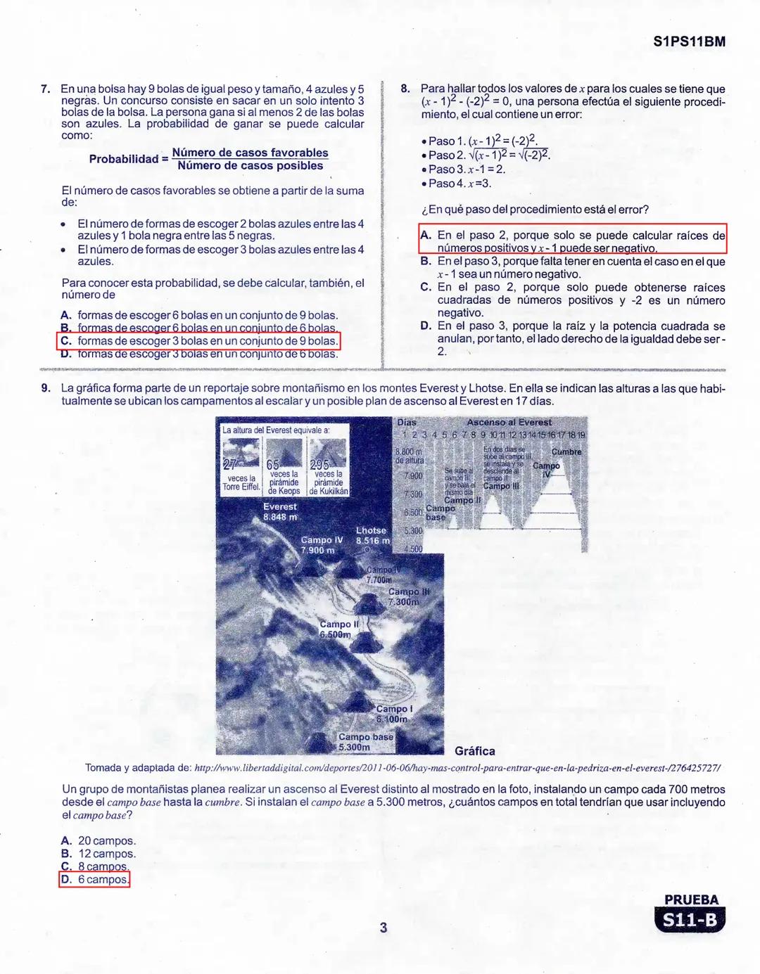 1
La
Evaluación
PRUEBA
S11-B
Evaluación por Desempeño en Competencias
Primera sesión
En el siguiente cuadro se muestran las pruebas que conf