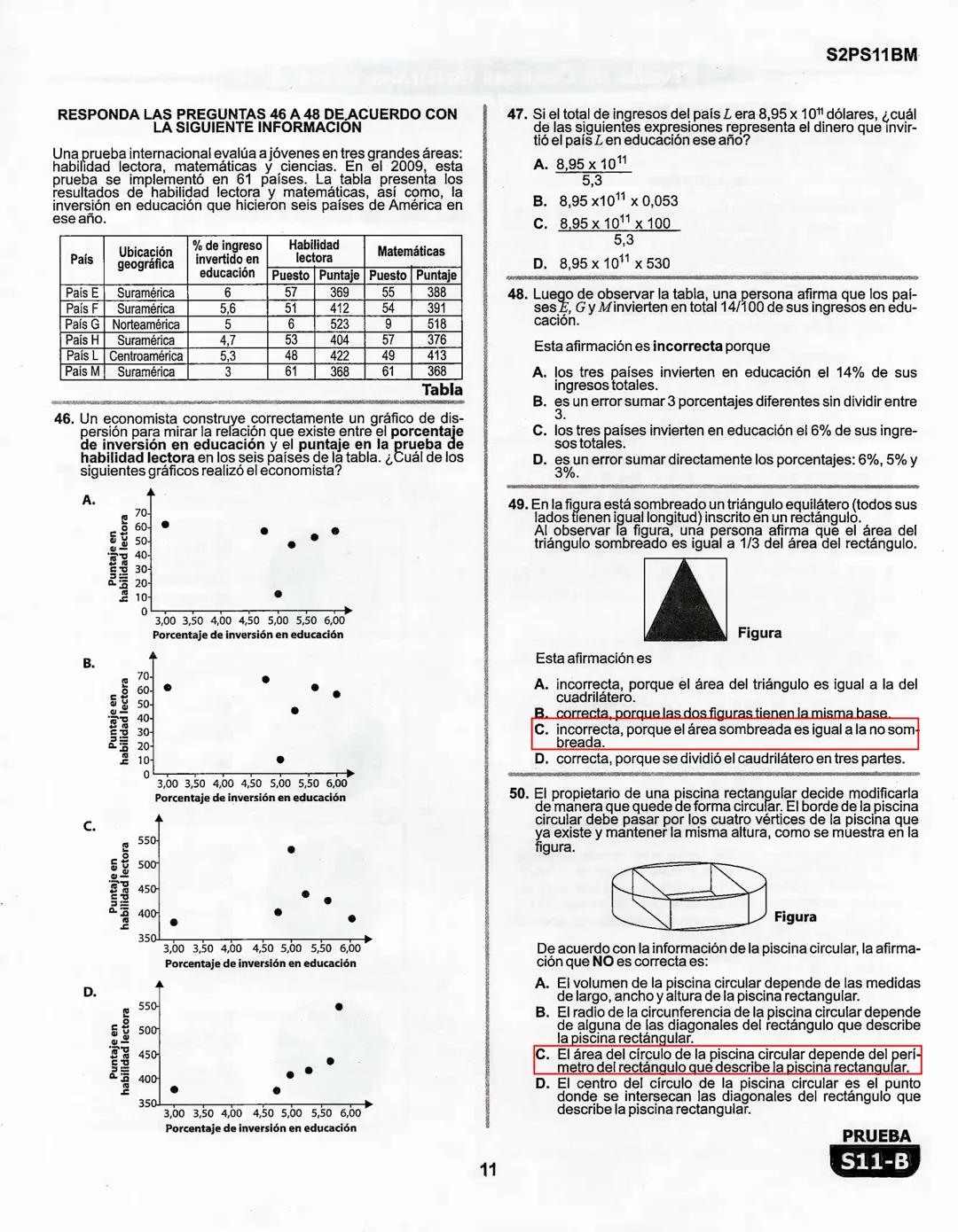 1
La
Evaluación
PRUEBA
S11-B
Evaluación por Desempeño en Competencias
Segunda sesión
En el siguiente cuadro se muestran las pruebas que conf