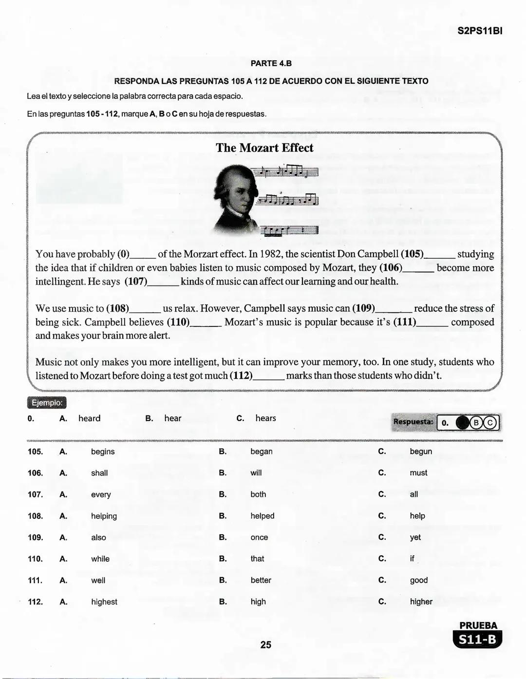 1
La
Evaluación
PRUEBA
S11-B
Evaluación por Desempeño en Competencias
Segunda sesión
En el siguiente cuadro se muestran las pruebas que conf