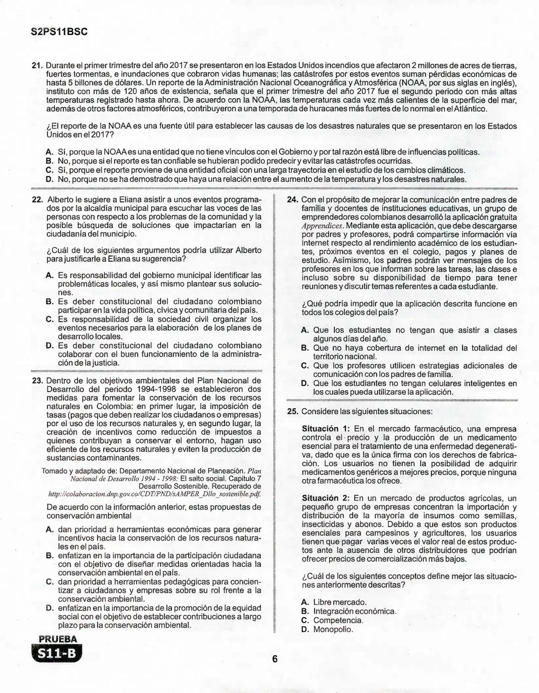 1
La
Evaluación
PRUEBA
S11-B
Evaluación por Desempeño en Competencias
Segunda sesión
En el siguiente cuadro se muestran las pruebas que conf