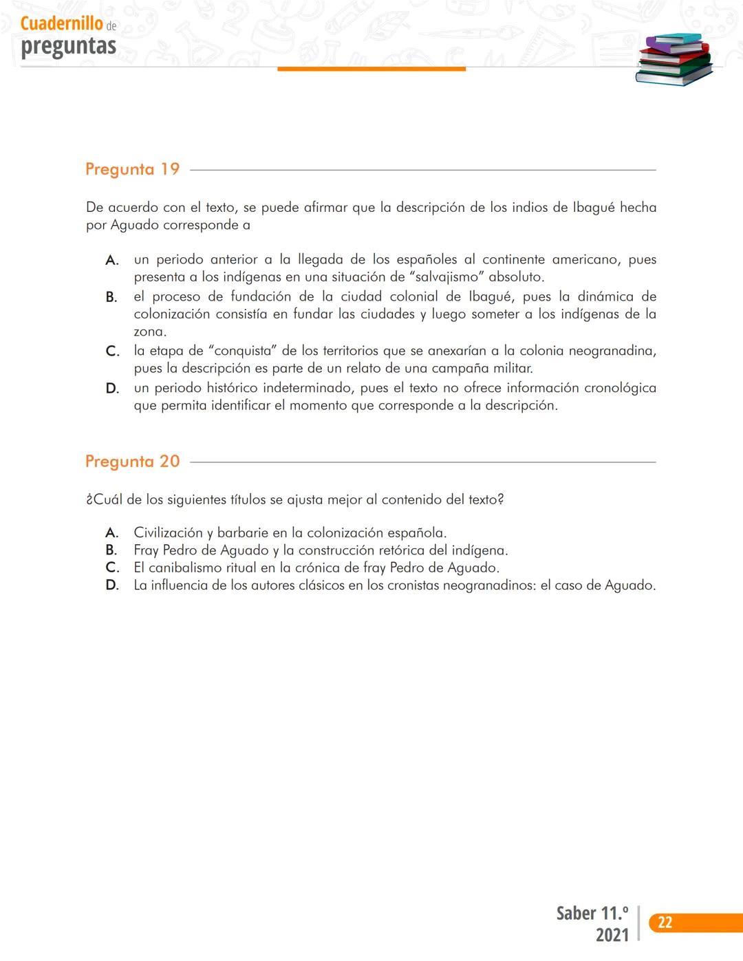 La educación
es de todos
Mineducación
Prueba
Lectura Crítica
Cuadernillo de preguntas
Saber 11.°
Pruebas
SABER
11° icfes
icfes
mejor saber P