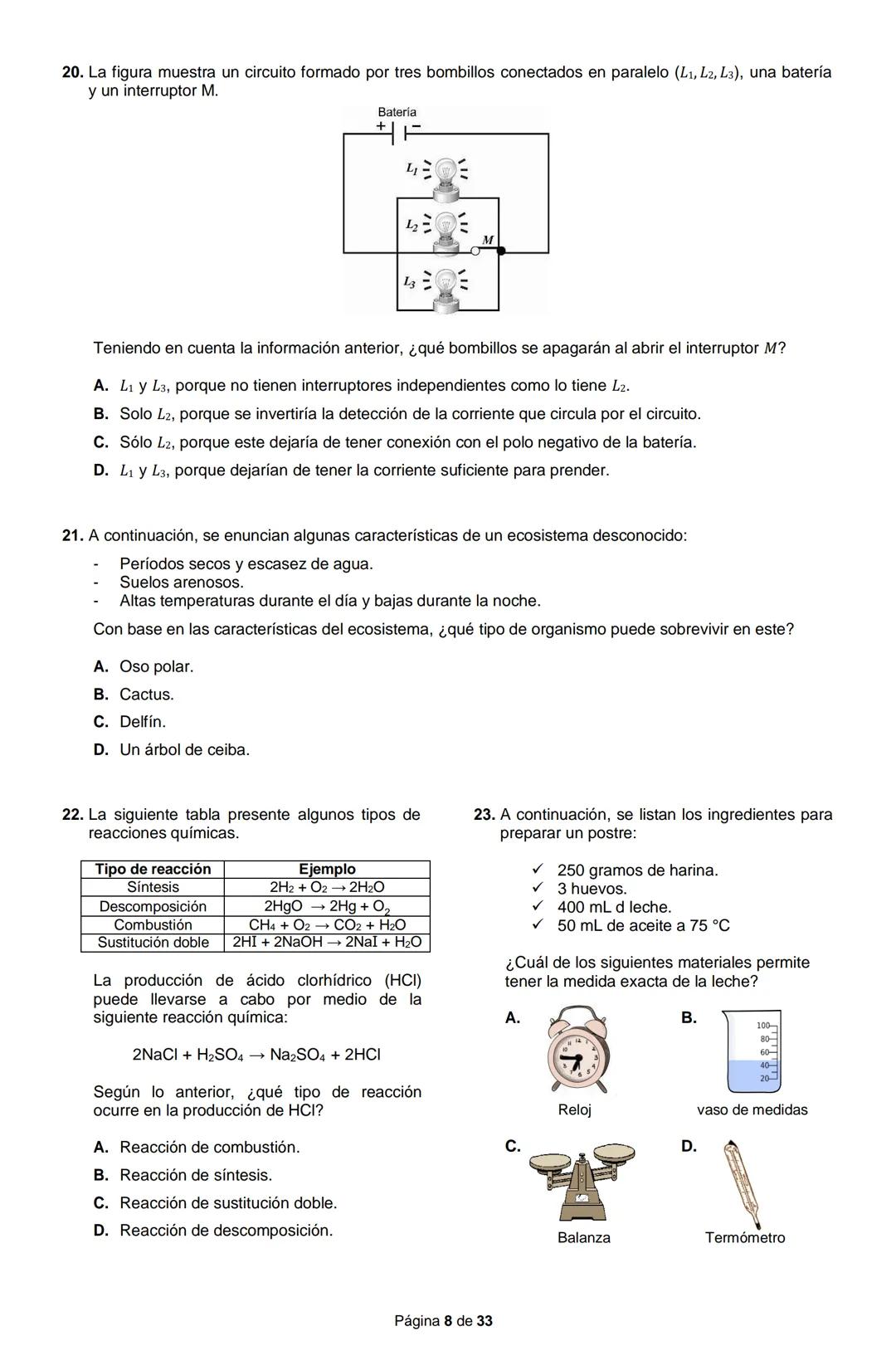 MATEMÁTICAS 2022-2
1. En la clase de Observación Astronómica, Lucía debe configurar el ángulo de inclinación del telescopio a
30°, como se m