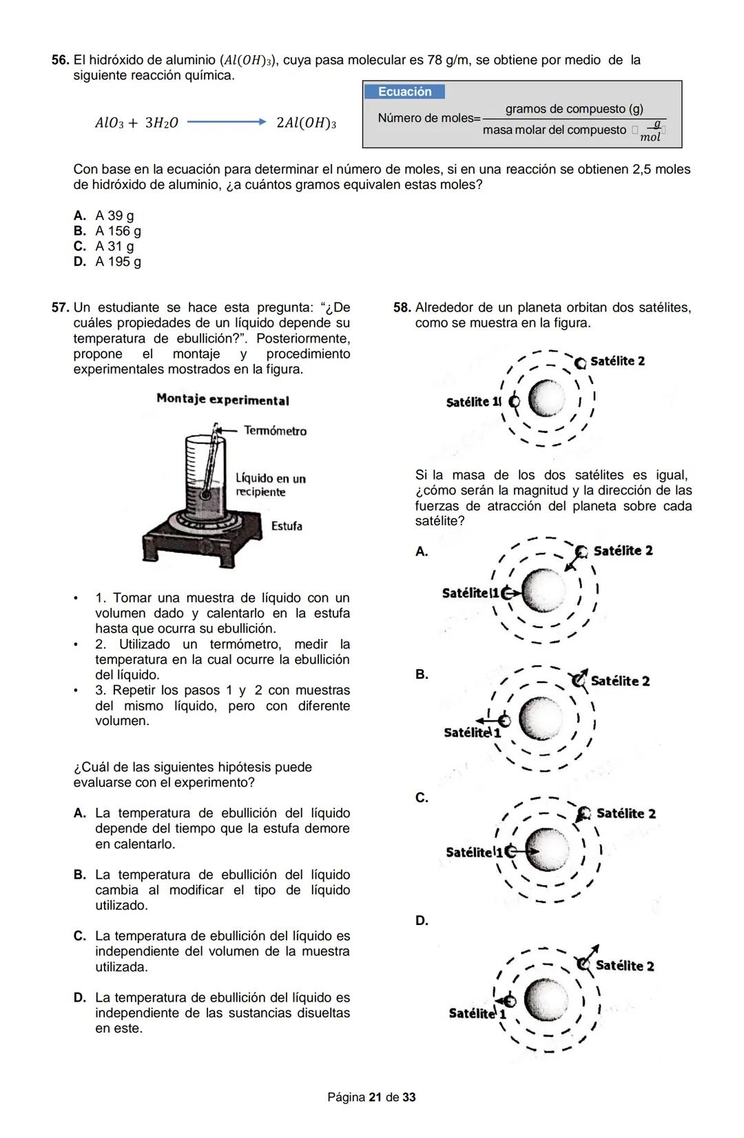 MATEMÁTICAS 2022-2
1. En la clase de Observación Astronómica, Lucía debe configurar el ángulo de inclinación del telescopio a
30°, como se m