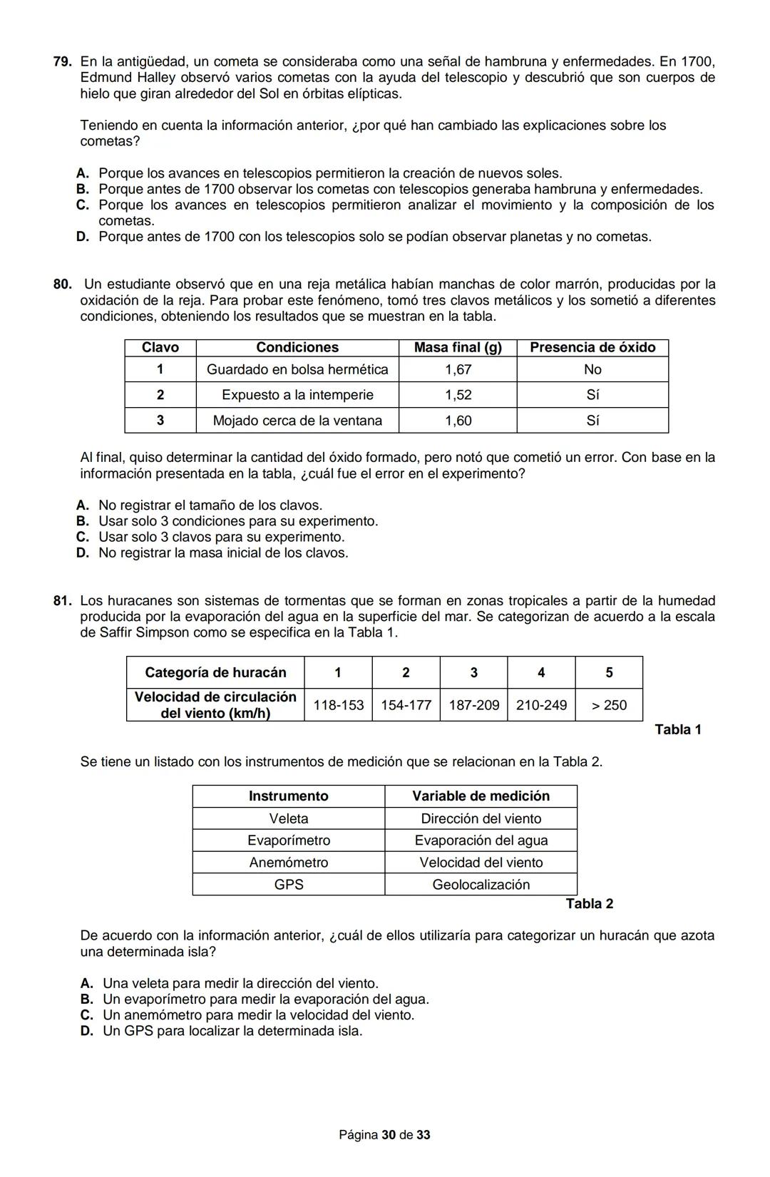 MATEMÁTICAS 2022-2
1. En la clase de Observación Astronómica, Lucía debe configurar el ángulo de inclinación del telescopio a
30°, como se m