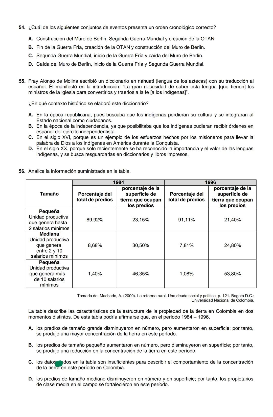 MATEMÁTICAS 2022-2
1. En la clase de Observación Astronómica, Lucía debe configurar el ángulo de inclinación del telescopio a
30°, como se m