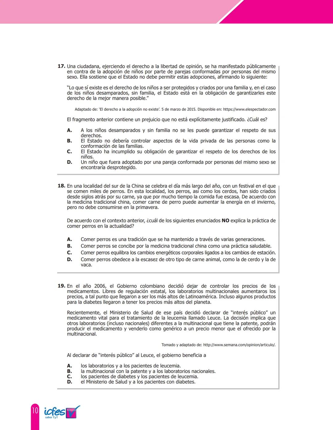 Cuadernillo de preguntas
Saber TyT
Módulo de competencias
ciudadanas
icfes GOBIERNO DE COLOMBIA
mejor saber
icfes
saber TyT Presidente de la