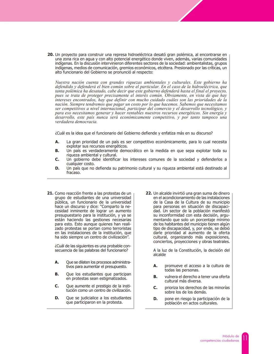 Cuadernillo de preguntas
Saber TyT
Módulo de competencias
ciudadanas
icfes GOBIERNO DE COLOMBIA
mejor saber
icfes
saber TyT Presidente de la