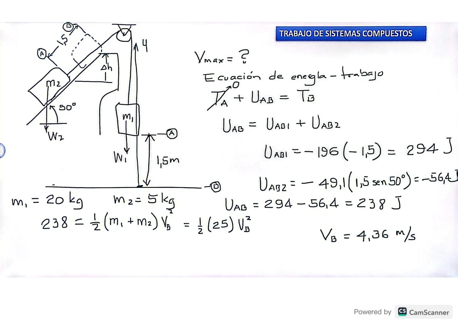 2.5 m/s
Cable
-60 kg-
600 mm
SAMPLE PROBLEM 13.3
A spring is used to stop a 60-kg package which is sliding on a horizontal
surface. The spri