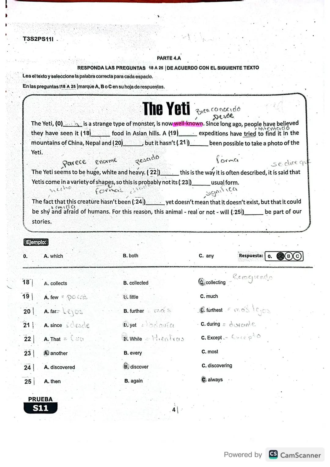 Prueba de Inglés
PARTE 1
RESPONDA LAS PREGUNTAS: 1 A 5 DE ACUERDO CON EL EJEMPLO
¿Dónde puede ver estos avisos?
En las preguntas: 1 A 5 / ma