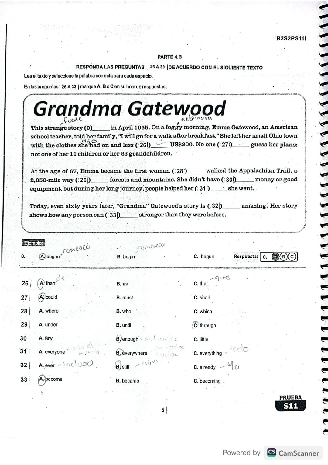Prueba de Inglés
PARTE 1
RESPONDA LAS PREGUNTAS: 1 A 5 DE ACUERDO CON EL EJEMPLO
¿Dónde puede ver estos avisos?
En las preguntas: 1 A 5 / ma