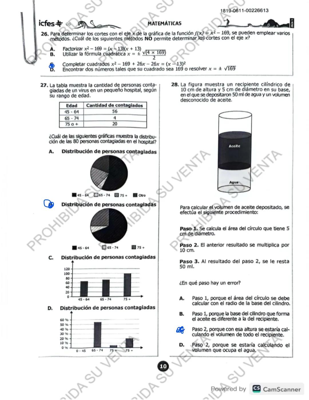 ! 
DISCLAIMER:
USO RESPONSABLE DE LAS PRUEBAS DEL ICFES
No utilices las pruebas anteriores para memorizar
preguntas. EI ICFES repite solo un
