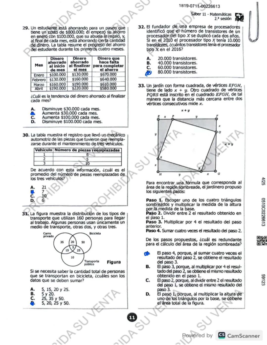! 
DISCLAIMER:
USO RESPONSABLE DE LAS PRUEBAS DEL ICFES
No utilices las pruebas anteriores para memorizar
preguntas. EI ICFES repite solo un