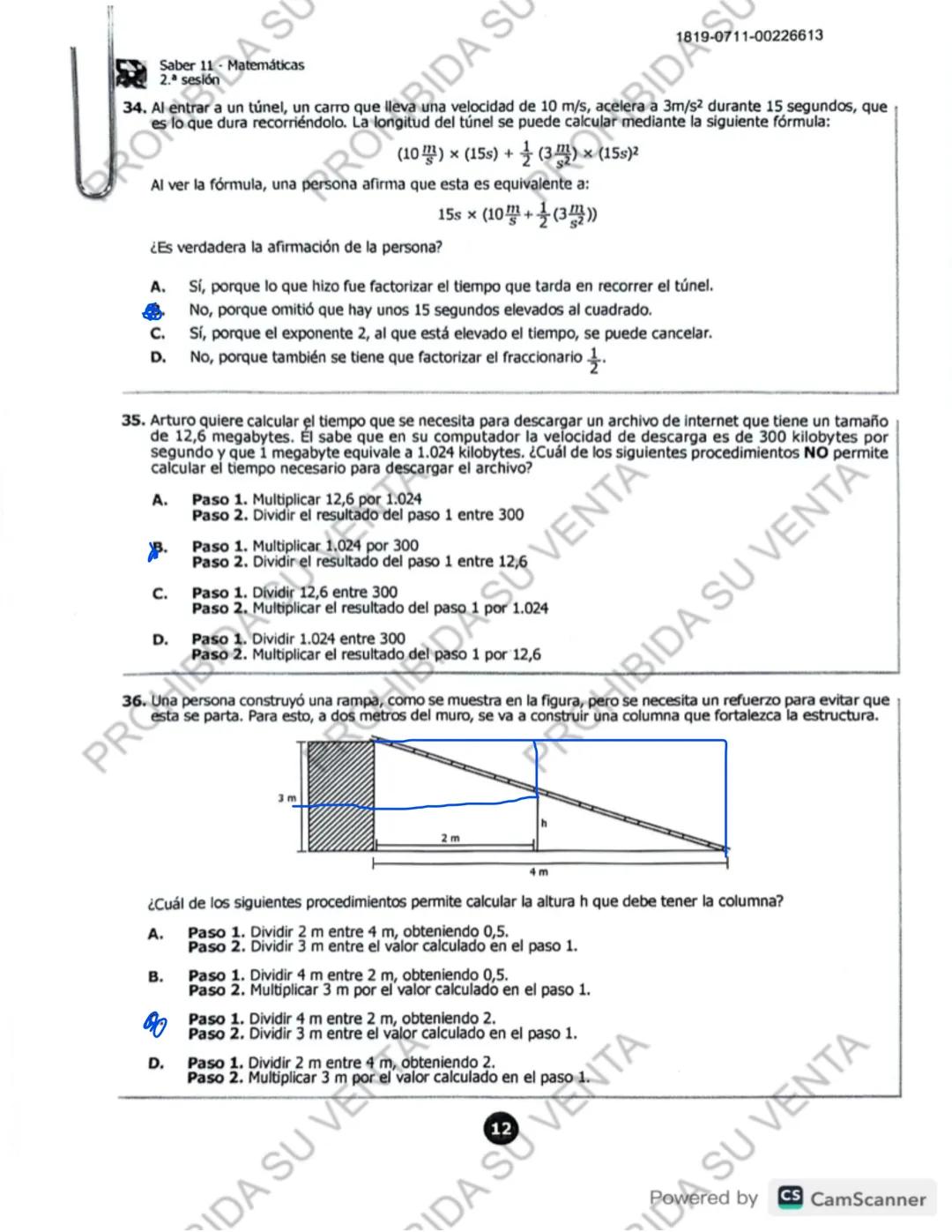 ! 
DISCLAIMER:
USO RESPONSABLE DE LAS PRUEBAS DEL ICFES
No utilices las pruebas anteriores para memorizar
preguntas. EI ICFES repite solo un
