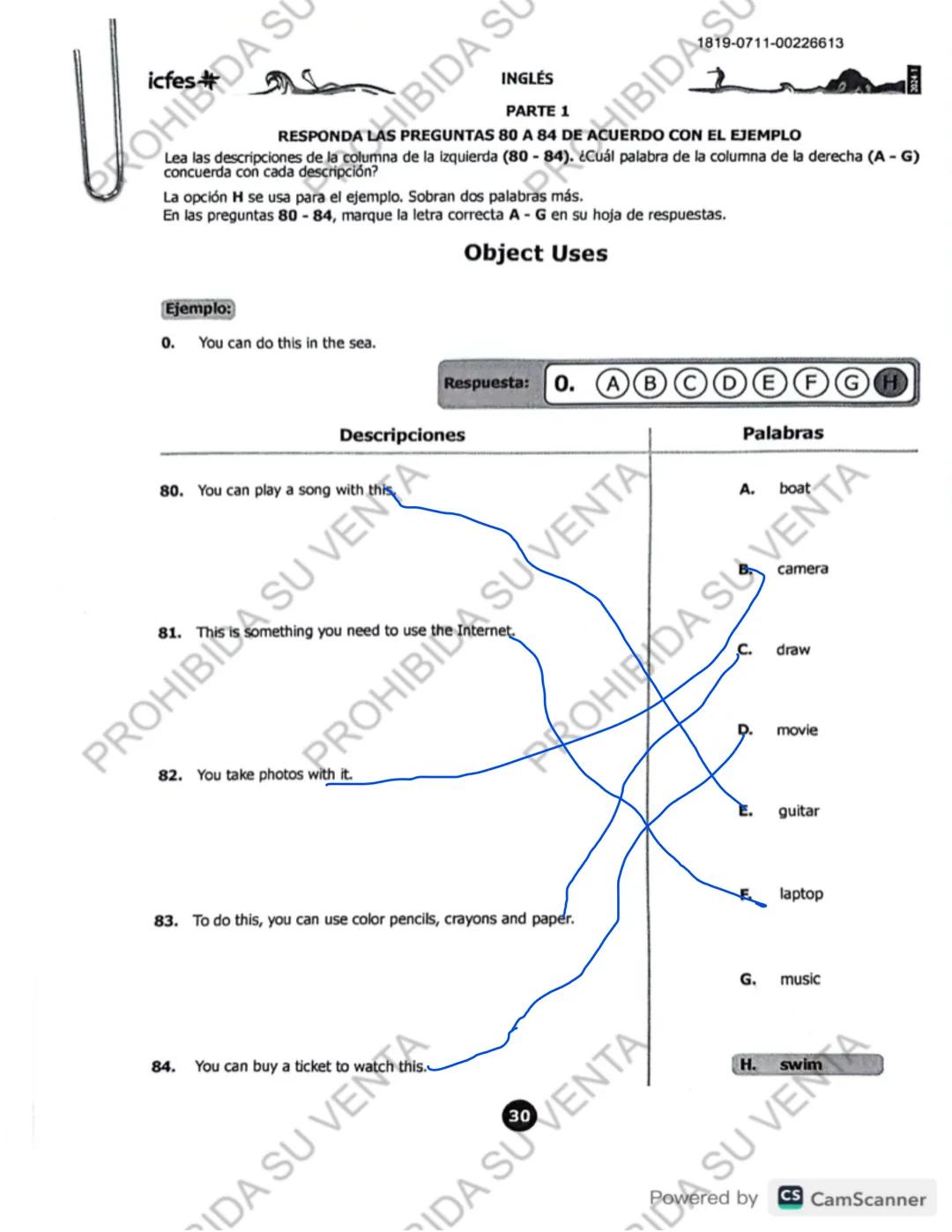! 
DISCLAIMER:
USO RESPONSABLE DE LAS PRUEBAS DEL ICFES
No utilices las pruebas anteriores para memorizar
preguntas. EI ICFES repite solo un
