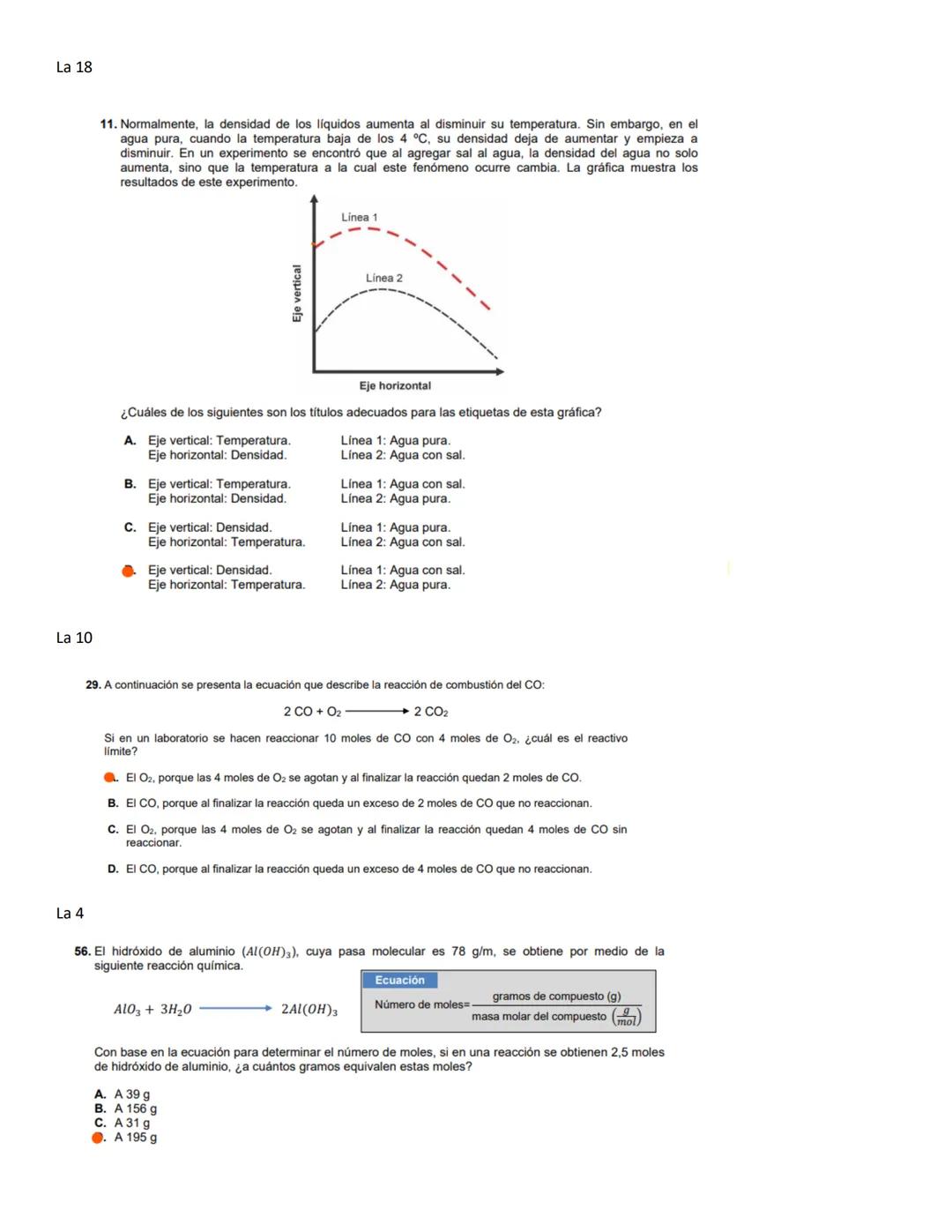 La numero 13
1. Sebastián realiza un experimento para organizar diferentes materiales según sus características, escogiendo madera, acero y