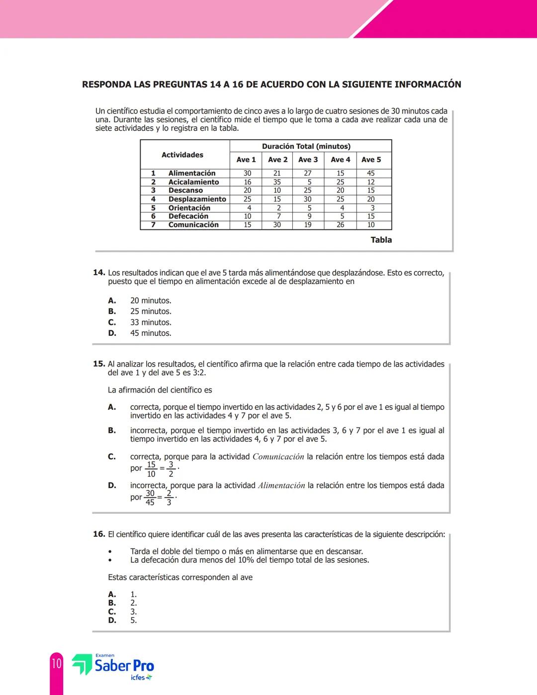 Cuadernillo de preguntas
Módulo de razonamiento cuantitativo
Saber Pro
x=0 xn
5.425
-4-285
Examen
Saber Pro
icfes
1+x+y+2at
1665-565
+45.565