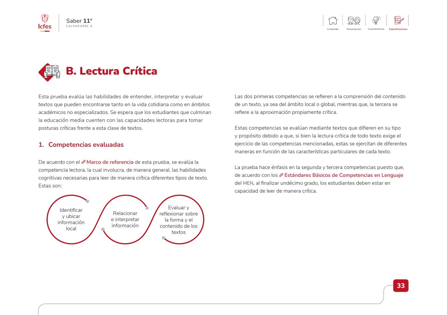 Educación
Guía de orientación
del Examen Saber 11.°
2025-2
Calendario A
CAJA DE
HERRAMIENTAS
SABER 11.º
Icfes # Guía de orientación
# Saber