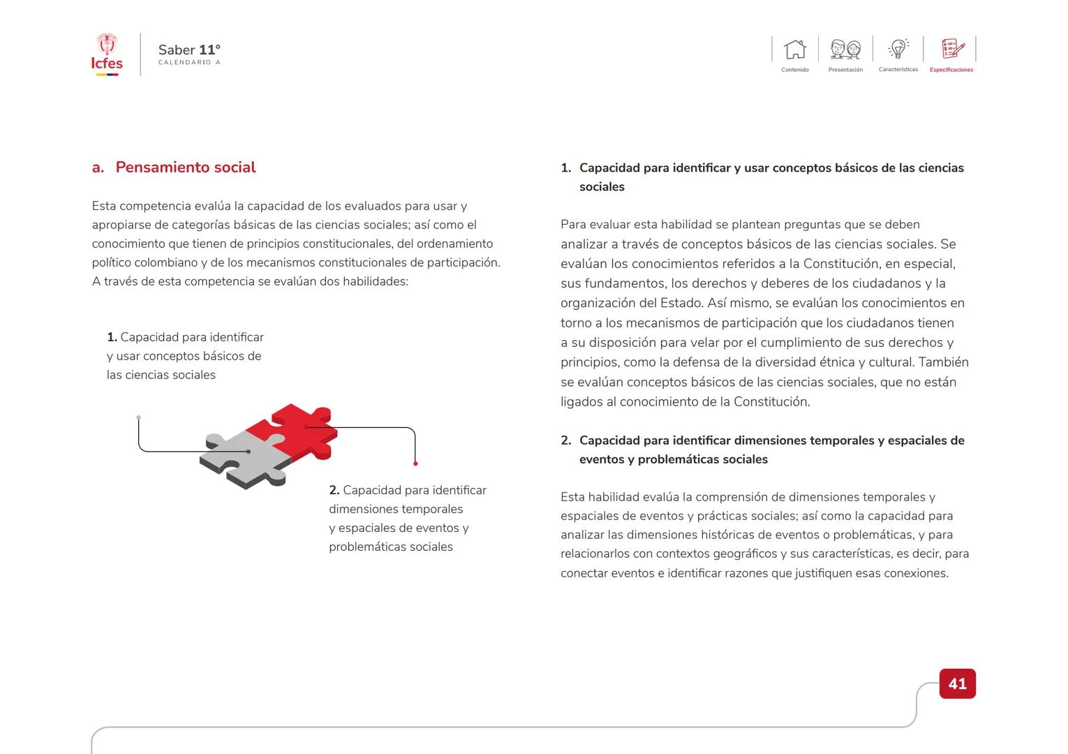 Educación
Guía de orientación
del Examen Saber 11.°
2025-2
Calendario A
CAJA DE
HERRAMIENTAS
SABER 11.º
Icfes # Guía de orientación
# Saber