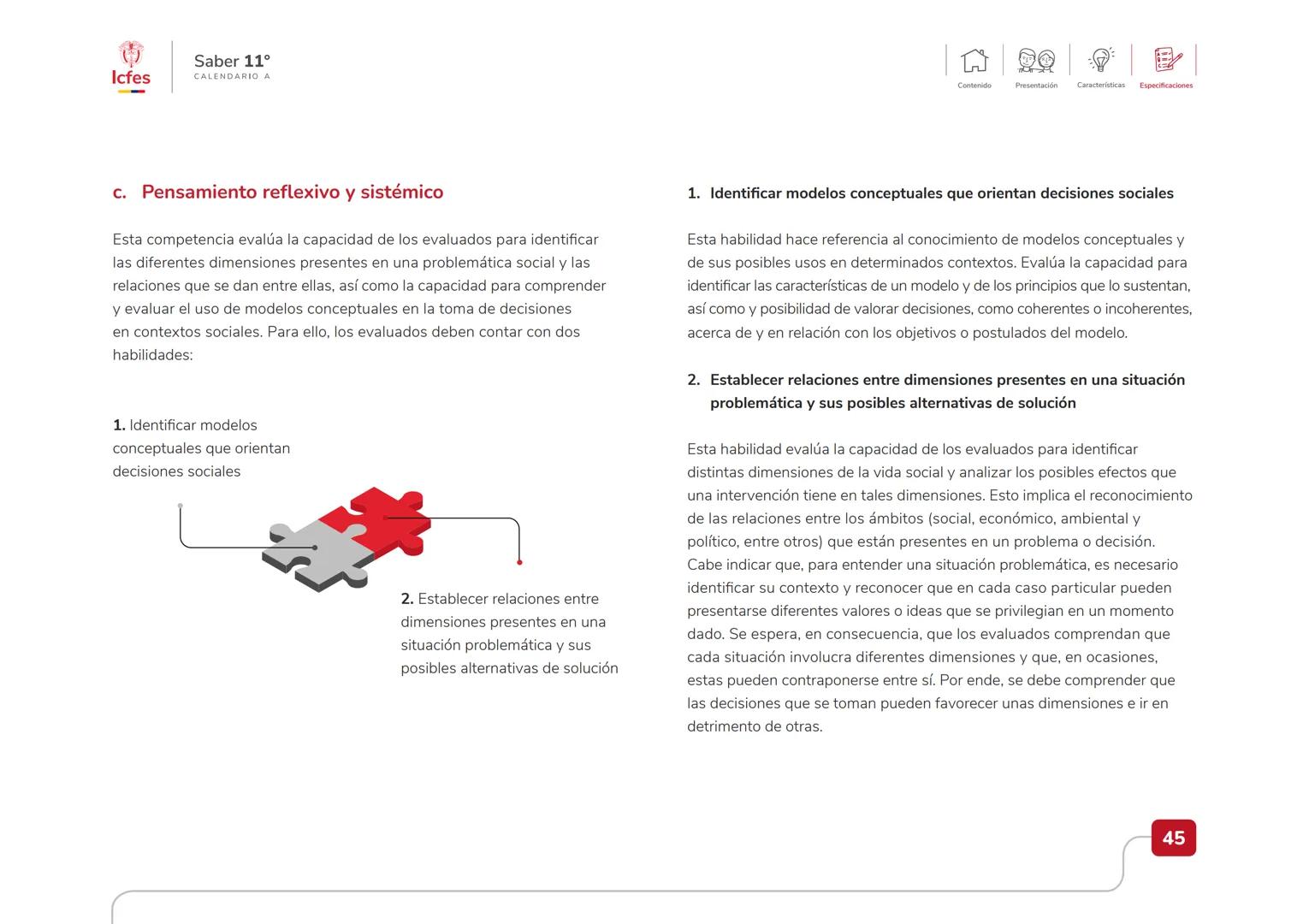 Educación
Guía de orientación
del Examen Saber 11.°
2025-2
Calendario A
CAJA DE
HERRAMIENTAS
SABER 11.º
Icfes # Guía de orientación
# Saber