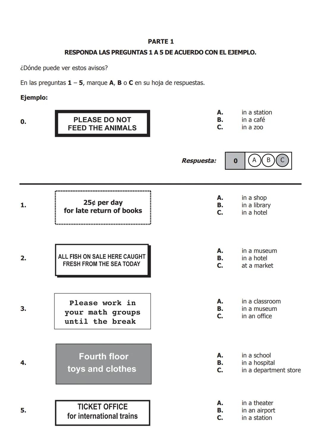 icfes V
mejor saber
EJEMPLOS DE PREGUNTA
Examen de Estado
Para Ingreso a la Educación Superior
2010.
Prueba de
INGLÉS
febrero 2010 PARTE 1
R