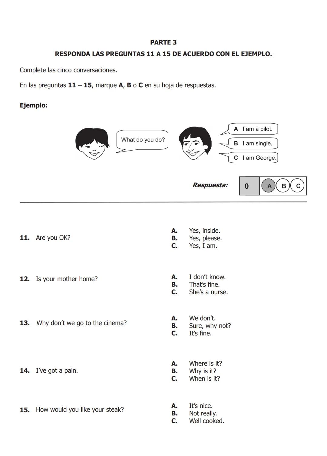 icfes V
mejor saber
EJEMPLOS DE PREGUNTA
Examen de Estado
Para Ingreso a la Educación Superior
2010.
Prueba de
INGLÉS
febrero 2010 PARTE 1
R