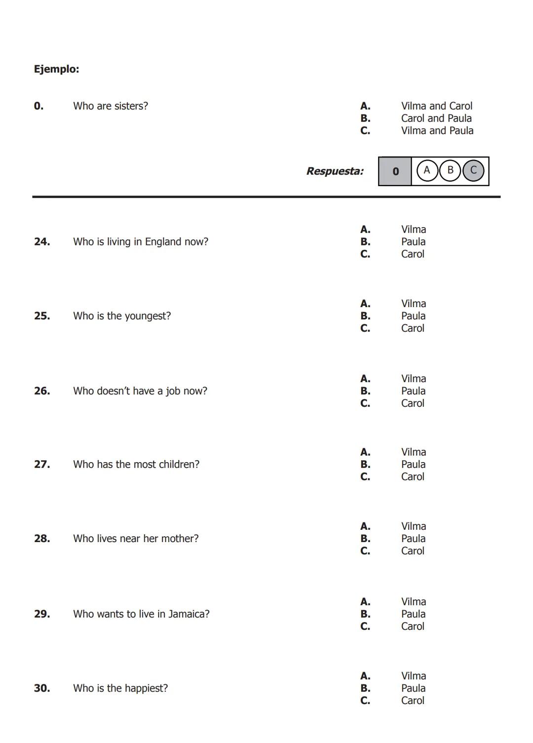 icfes V
mejor saber
EJEMPLOS DE PREGUNTA
Examen de Estado
Para Ingreso a la Educación Superior
2010.
Prueba de
INGLÉS
febrero 2010 PARTE 1
R