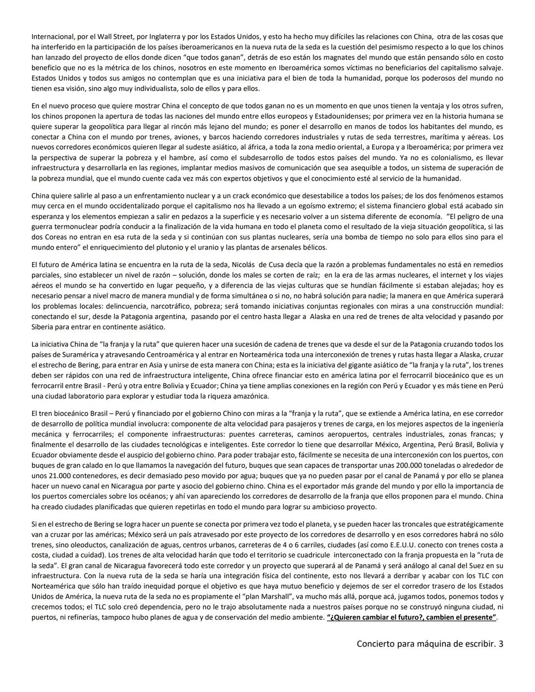 ## GRITAN UN ARBOL Y UN GUSANO: UNA FRANJA, UNA RUTA...
## LA RUTA DE LA SEDA
Por Oscar Sarmiento Carreño
"Hubo una peste que acabó
con t