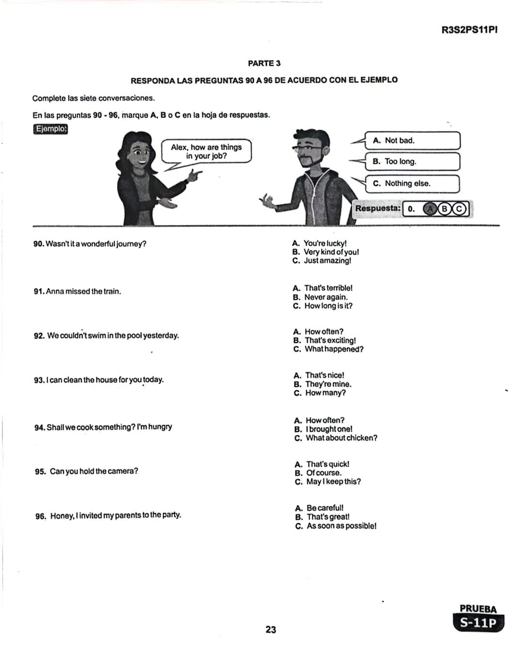 1
# La Evaluación
PRUEBA
S-11P
Evaluación por Desempeño en Competencias
## Segunda sesión
En el siguiente cuadro se muestran las prueba