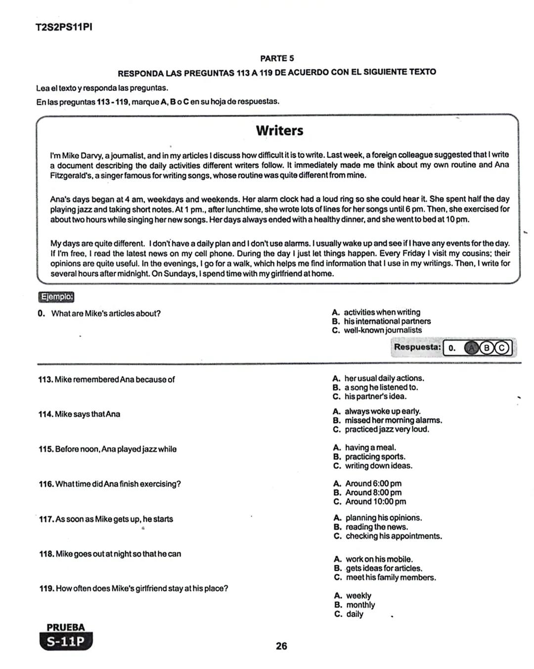 1
# La Evaluación
PRUEBA
S-11P
Evaluación por Desempeño en Competencias
## Segunda sesión
En el siguiente cuadro se muestran las prueba