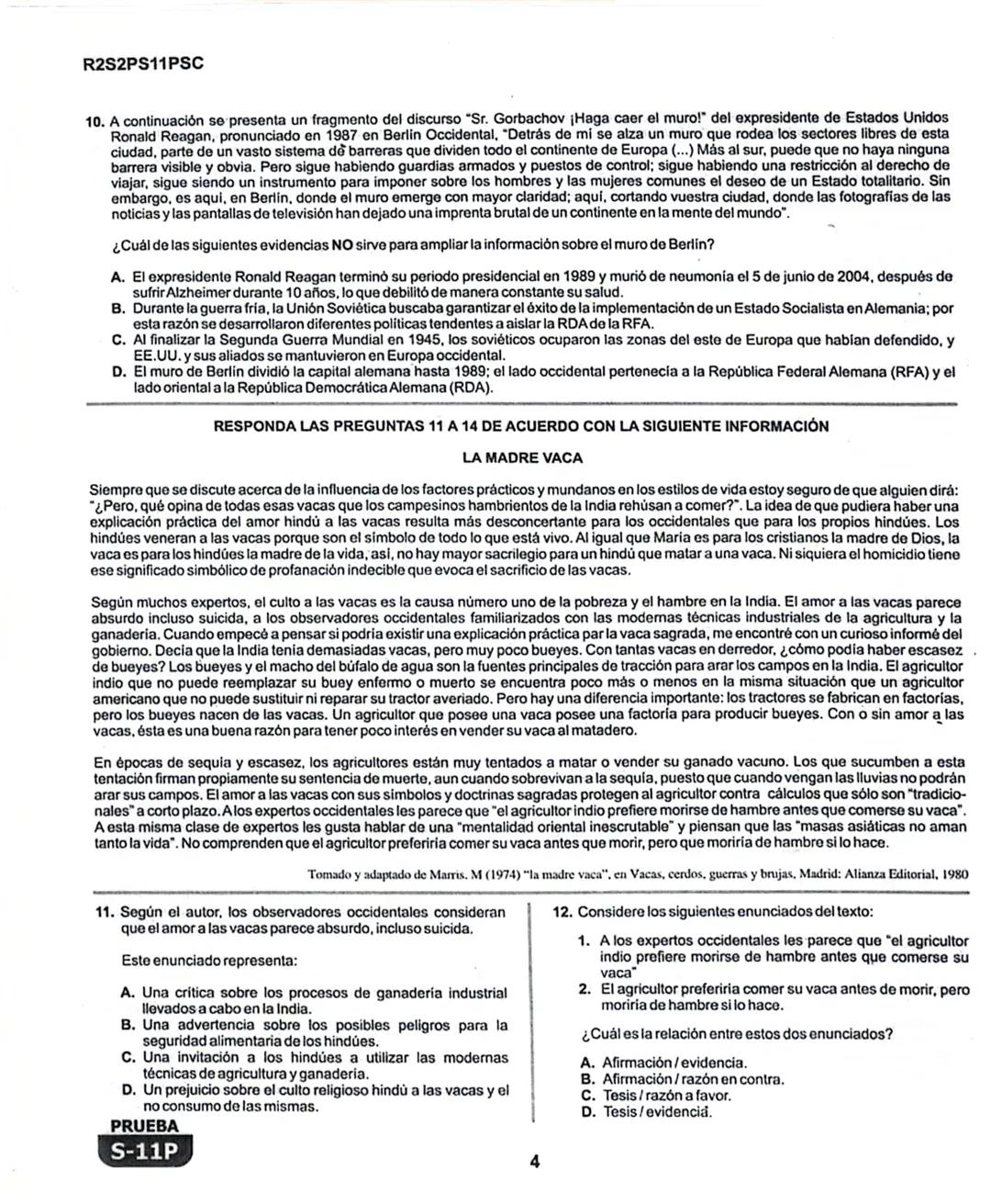 1
# La Evaluación
PRUEBA
S-11P
Evaluación por Desempeño en Competencias
## Segunda sesión
En el siguiente cuadro se muestran las prueba