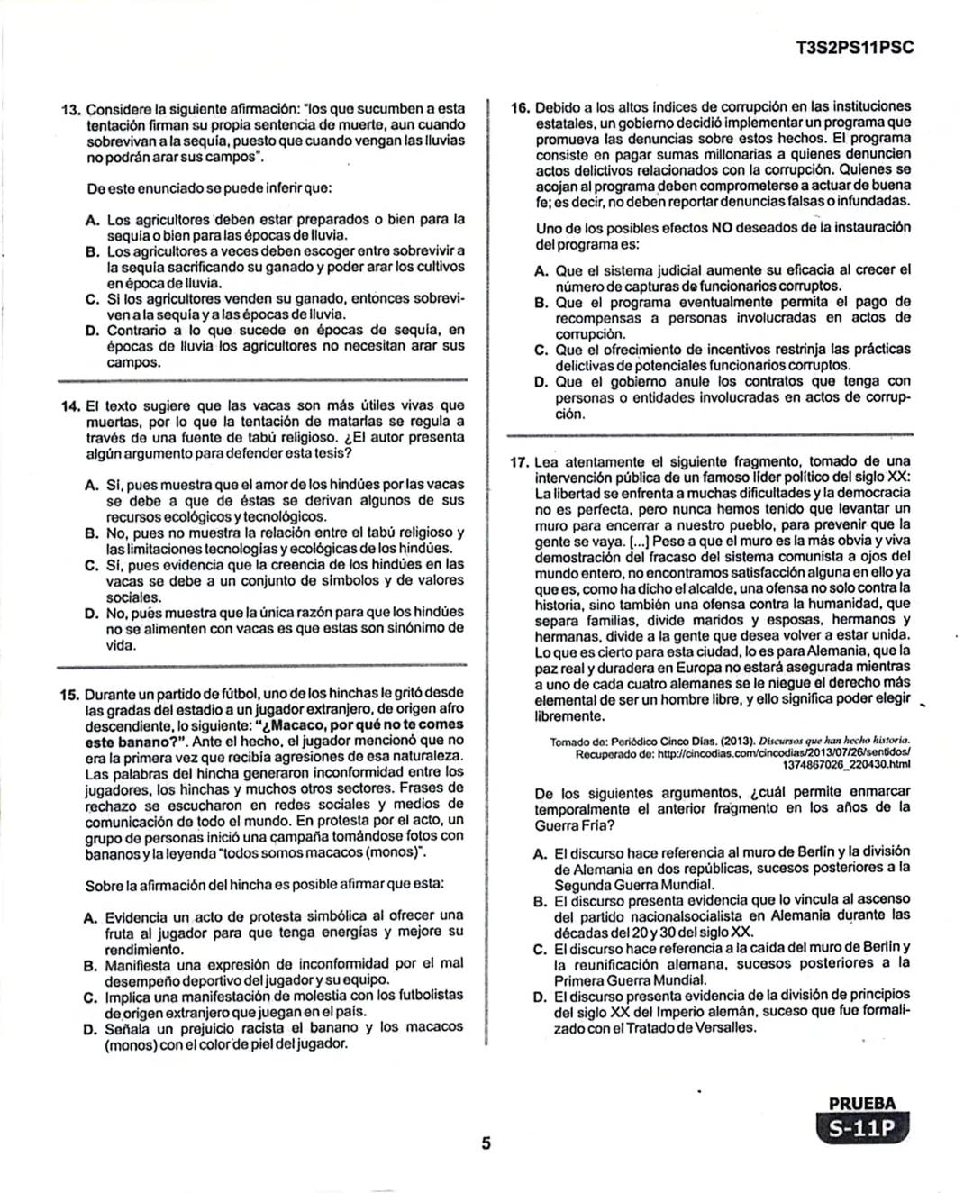 1
# La Evaluación
PRUEBA
S-11P
Evaluación por Desempeño en Competencias
## Segunda sesión
En el siguiente cuadro se muestran las prueba
