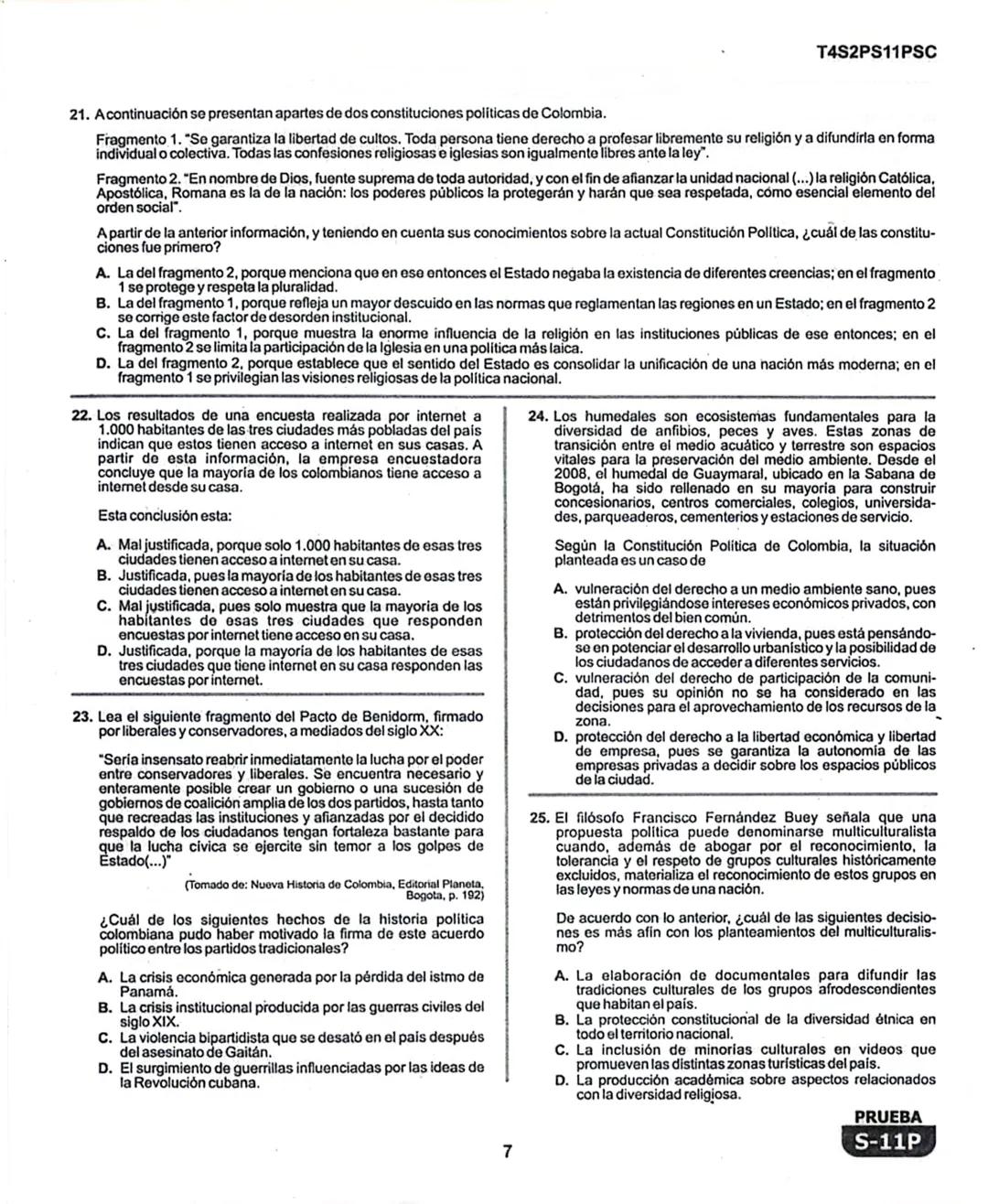 1
# La Evaluación
PRUEBA
S-11P
Evaluación por Desempeño en Competencias
## Segunda sesión
En el siguiente cuadro se muestran las prueba