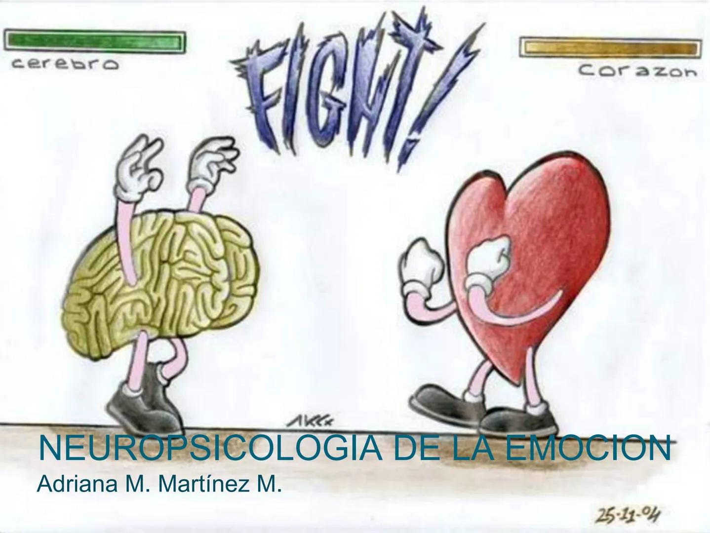 # cerebro
# corazon
# FIGHT!
# NEUROPSICOLOGIA DE LA EMOCION
Adriana M. Martínez M.
25-11-04 GENERALIDADES
? Tiemblo porque tengo miedo