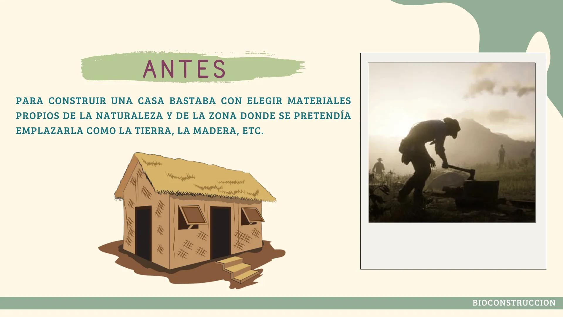 # BIOCONSTRUCCION # BIO / CONSTRUCCION EXTENSIÓN DE LA BIOLOGIA
ES IMPORTANTE QUE LA CONSTRUCCIÓN VAYA JUNTO CON LA SALUD A TRAVÉS DEL EMPLE