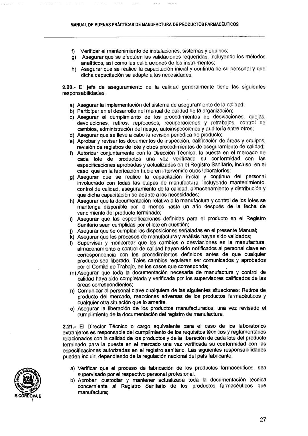 El Peruano/Miércoles 22 de agosto de 2018
SALUD
NORMAS LEGALES
Decreto Supremo que modifica el
Reglamento para el Registro, Control
y Vigila
