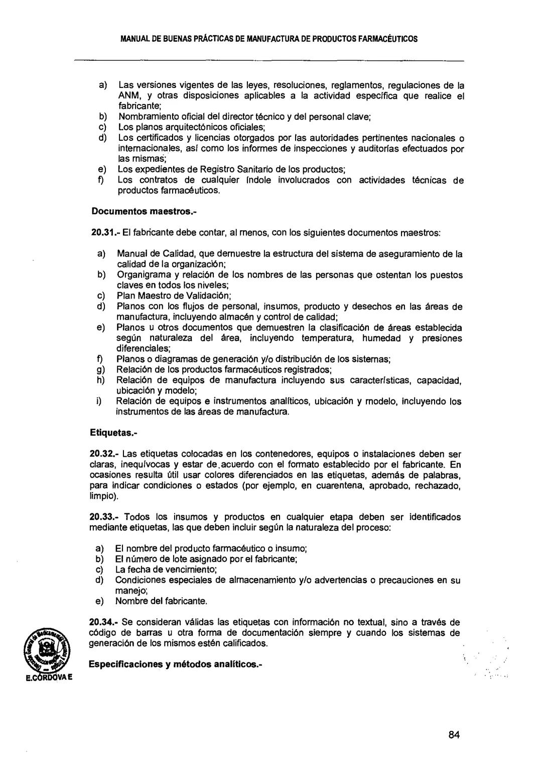 El Peruano/Miércoles 22 de agosto de 2018
SALUD
NORMAS LEGALES
Decreto Supremo que modifica el
Reglamento para el Registro, Control
y Vigila