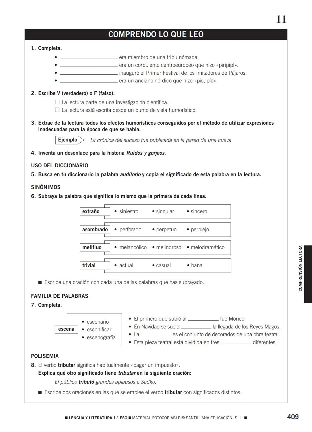 COMPRENSIÓN LECTORA Lectura
1
Papá juega con nosotros
Una tarde invité a mis compañeros a venir a casa para
jugar a los cowboys. Estábamos e