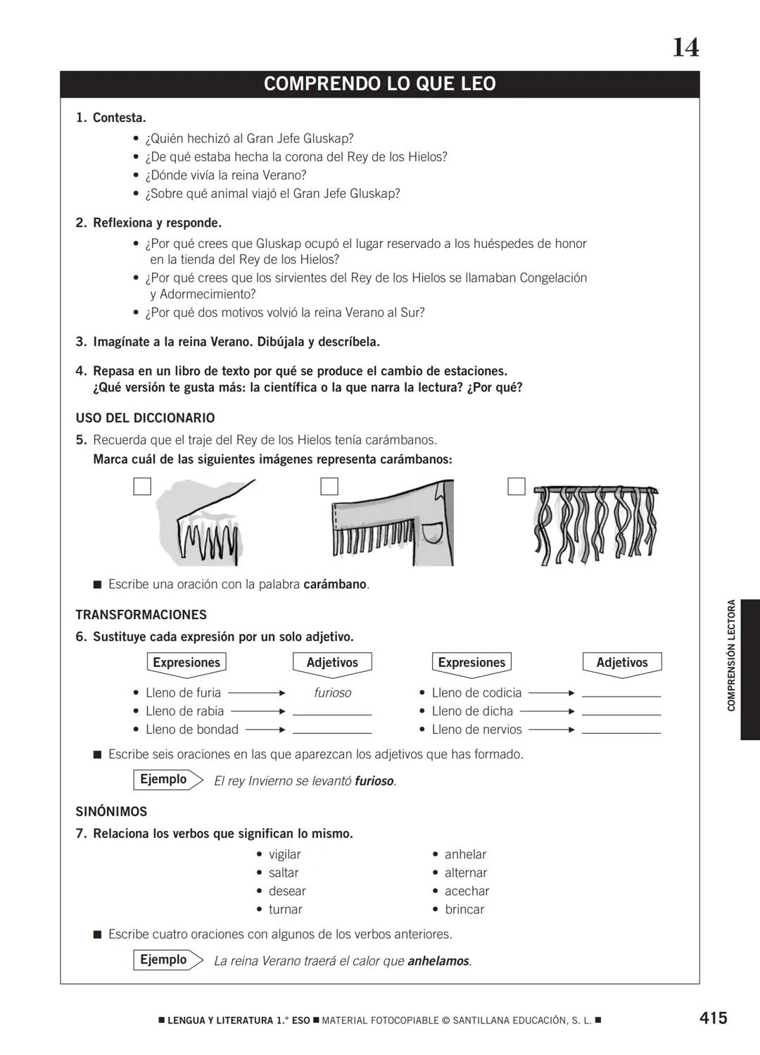 COMPRENSIÓN LECTORA Lectura
1
Papá juega con nosotros
Una tarde invité a mis compañeros a venir a casa para
jugar a los cowboys. Estábamos e