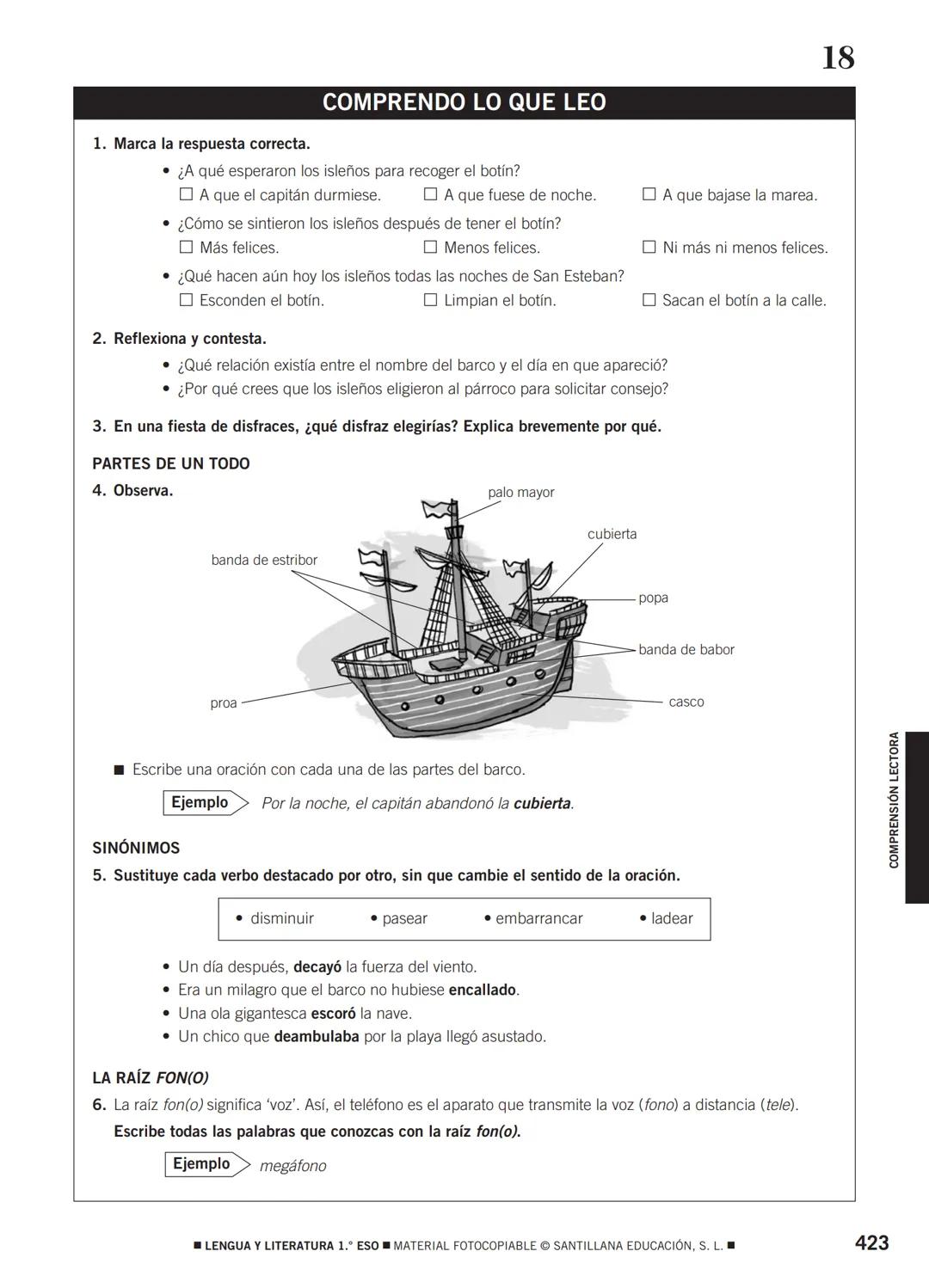 COMPRENSIÓN LECTORA Lectura
1
Papá juega con nosotros
Una tarde invité a mis compañeros a venir a casa para
jugar a los cowboys. Estábamos e