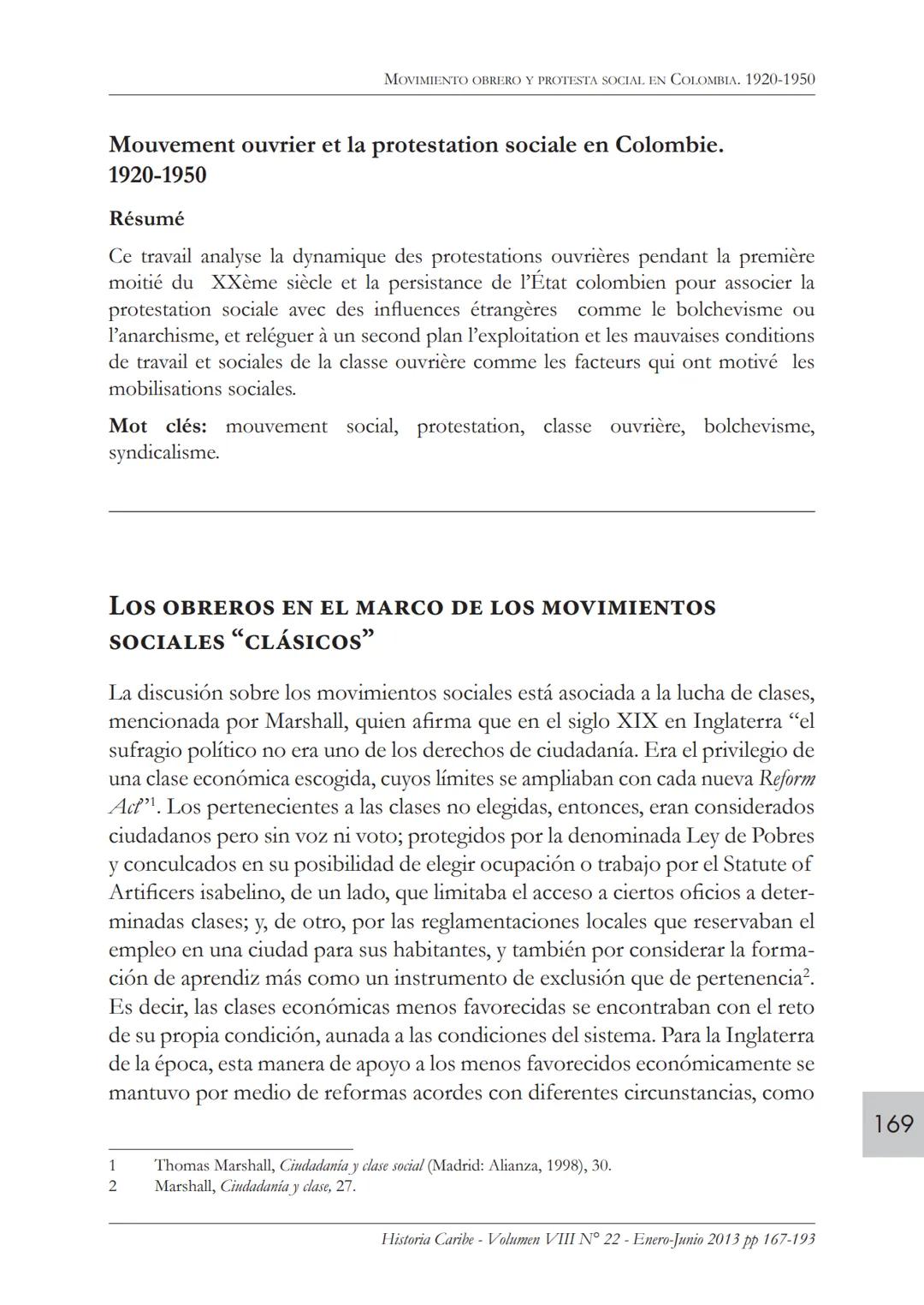 Movimiento obrero y protesta
social en Colombia. 1920-1950*
ROBERTO GONZÁLEZ ARANA
Profesor del Departamento de Historia y Ciencias Sociales