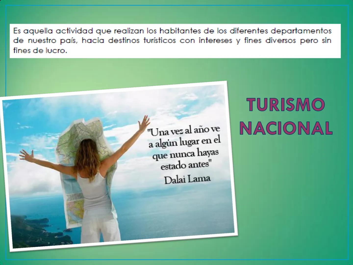 # FUNDAMENTOS DE TURISMO.
Docente:
ALEXANDRA P. ROCA ROCA ## OBJETIVOS DEL MODULO
- Identificar los diferentes tipos
de turismo
- Reconoce