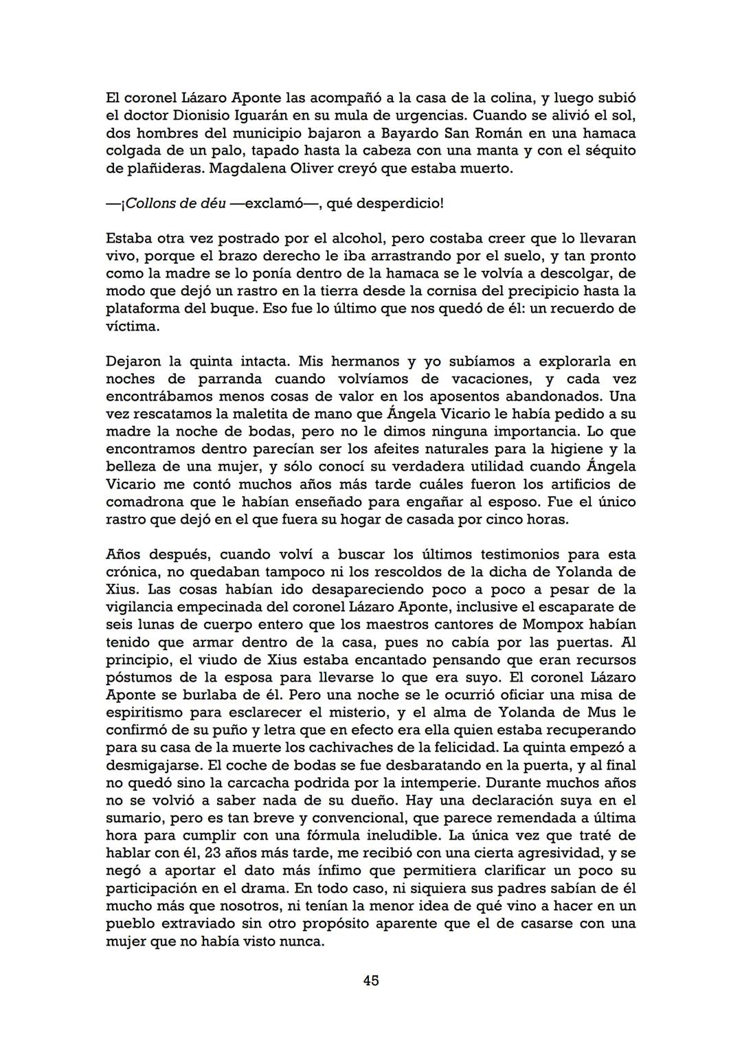 GABRIEL GARCÍA MÁRQUEZ
Crónica de una muerte anunciada Gabriel García Márquez (Aracataca, Colombia, 1928) es la figura más
representativa d
