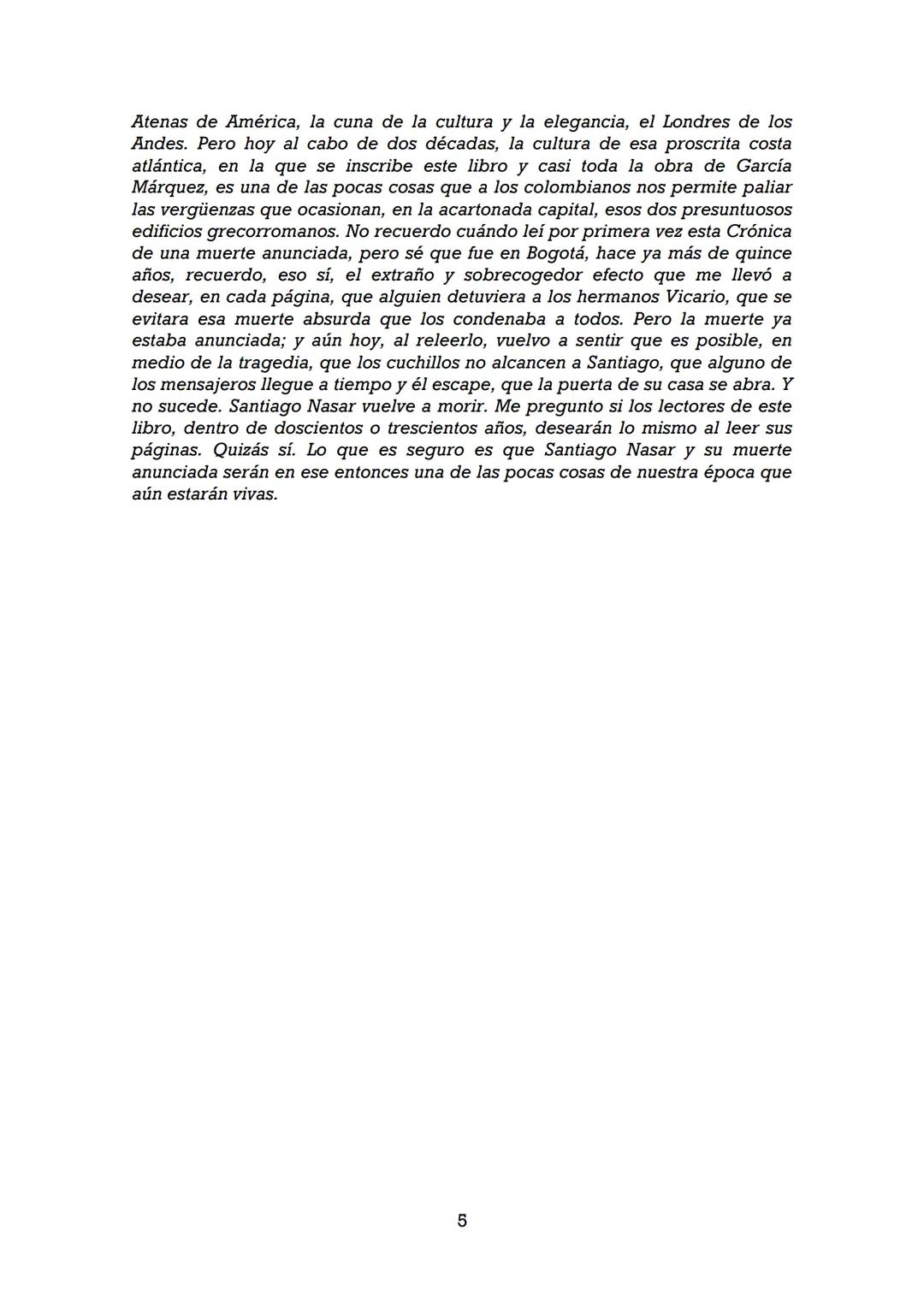 GABRIEL GARCÍA MÁRQUEZ
Crónica de una muerte anunciada Gabriel García Márquez (Aracataca, Colombia, 1928) es la figura más
representativa d